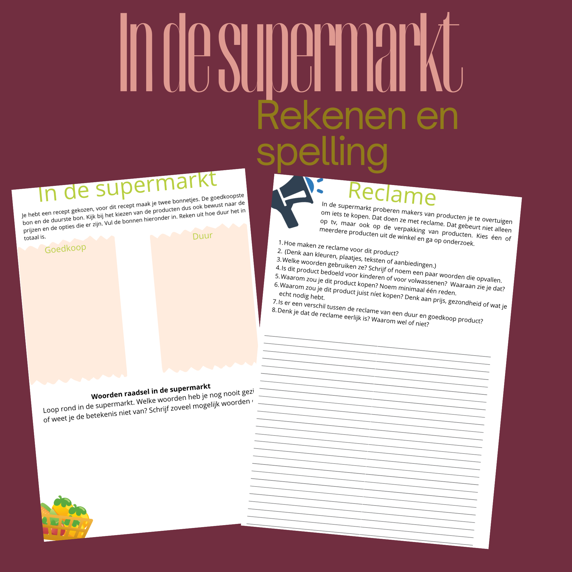 Rekenen en spelling in de supermarkt
