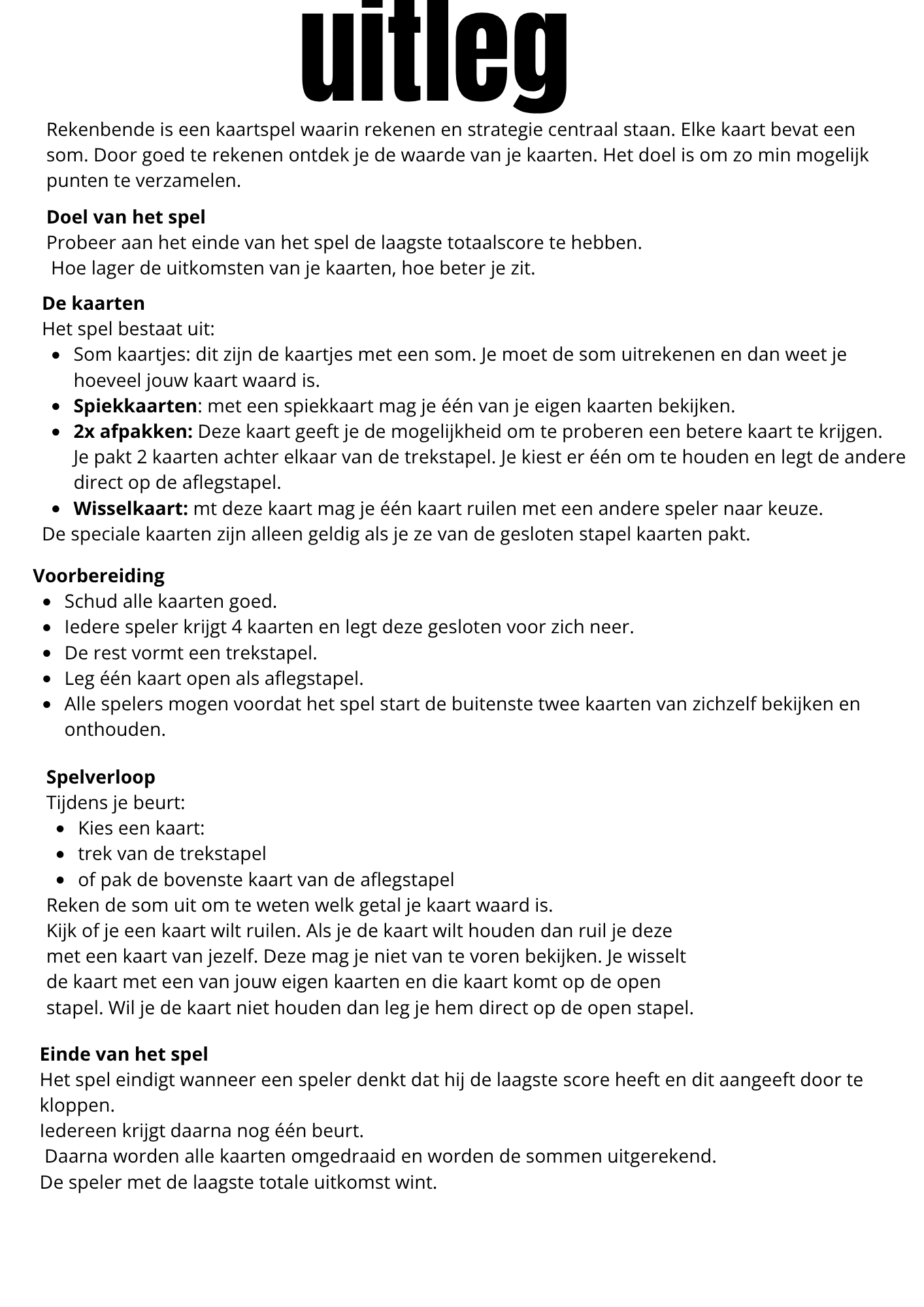 Rekenbende aftrekken